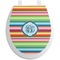 Retro Horizontal Stripes Toilet Seat Decal (Personalized)