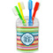 Retro Horizontal Stripes Toothbrush Holder (Personalized)