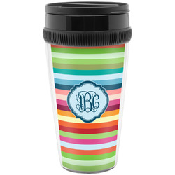 Retro Horizontal Stripes Acrylic Travel Mug without Handle (Personalized)