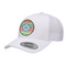 Retro Horizontal Stripes Trucker Hat - White (Personalized)