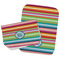 Retro Horizontal Stripes Two Rectangle Burp Cloths - Open & Folded
