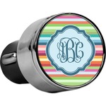 Retro Horizontal Stripes USB Car Charger (Personalized)
