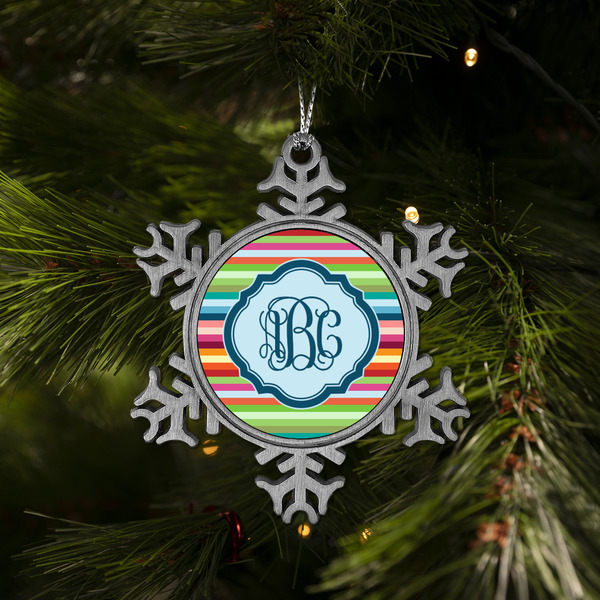 Retro Horizontal Stripes Vintage Snowflake - (LIFESTYLE)