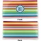 Retro Horizontal Stripes Vinyl Check Book Cover - Front and Back