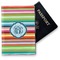 Retro Horizontal Stripes Vinyl Passport Holder (Personalized)