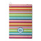 Retro Horizontal Stripes Waffle Weave Golf Towel - Front/Main