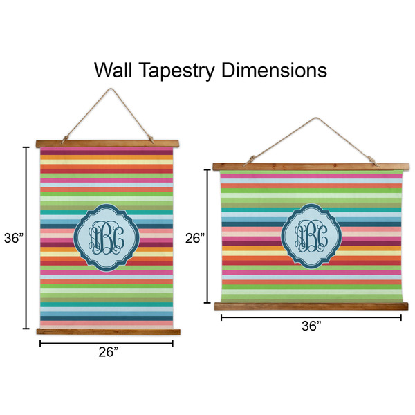 Retro Horizontal Stripes Wall Hanging Tapestries - Parent/Sizing