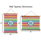 Retro Horizontal Stripes Wall Hanging Tapestries - Parent/Sizing