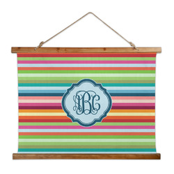 Retro Horizontal Stripes Wall Hanging Tapestry - Wide (Personalized)