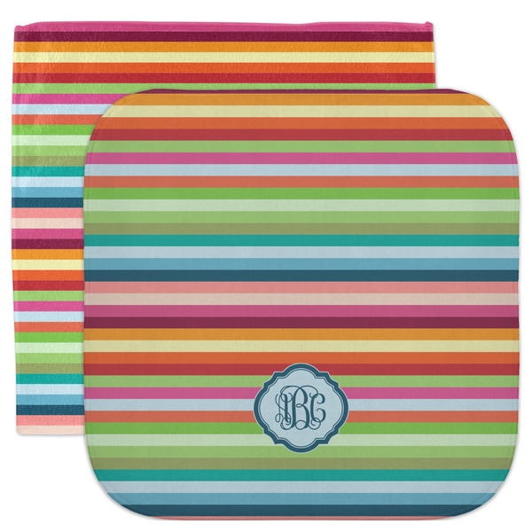 Custom Retro Horizontal Stripes Facecloth / Wash Cloth (Personalized)