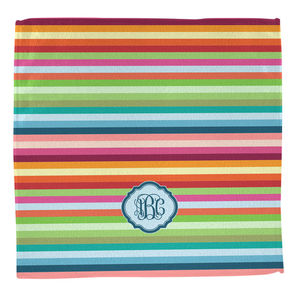 Retro Horizontal Stripes Washcloth - Front - No Soap