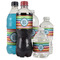 Retro Horizontal Stripes Water Bottle Label - Multiple Bottle Sizes