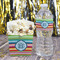 Retro Horizontal Stripes Water Bottle Label - w/ Favor Box