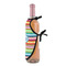 Retro Horizontal Stripes Wine Bottle Apron - DETAIL WITH CLIP ON NECK