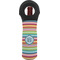 Retro Horizontal Stripes Wine Tote Bag w/ Monogram