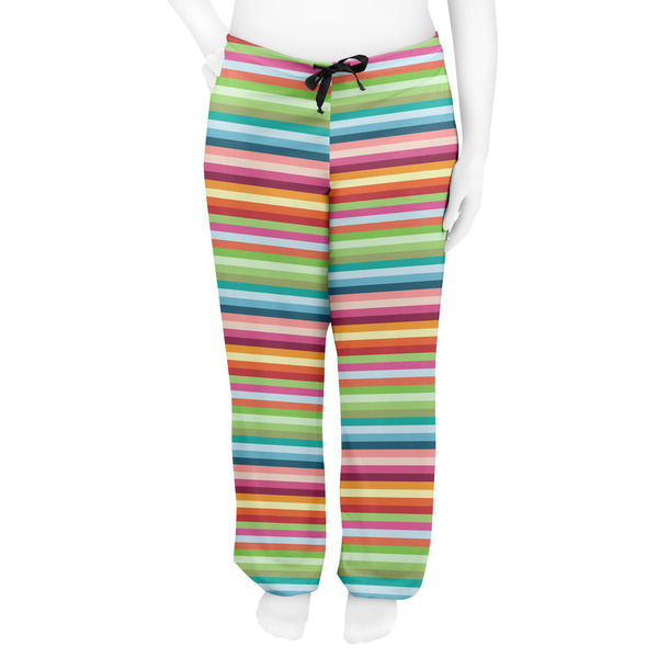 Retro Horizontal Stripes Women's Pj on model - Front
