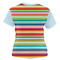 Retro Horizontal Stripes Women's T-shirt Back