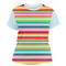 Retro Horizontal Stripes Women's Crew T-Shirt
