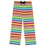Retro Horizontal Stripes Womens Pajama Pants - XS