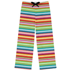 Retro Horizontal Stripes Womens Pajama Pants (Personalized)