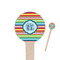 Retro Horizontal Stripes 4" Round Wooden Food Picks - Single Sided (Personalized)