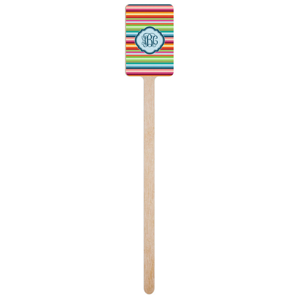 Retro Horizontal Stripes Wooden 6.25" Stir Stick - Rectangular - Single Stick