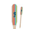 Retro Horizontal Stripes Paddle Wooden Food Picks (Personalized)