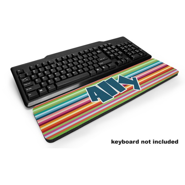 Custom Retro Horizontal Stripes Keyboard Wrist Rest (Personalized)