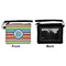 Retro Horizontal Stripes Wristlet ID Cases - Front & Back