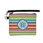 Retro Horizontal Stripes Wristlet ID Case w/ Monogram