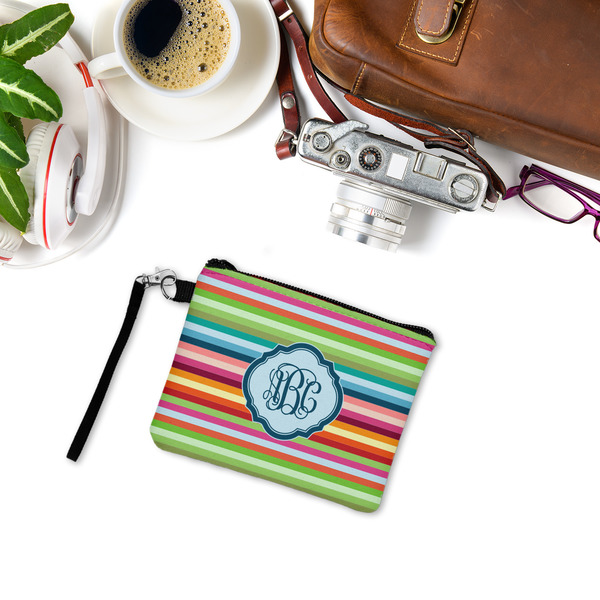 Retro Horizontal Stripes Wristlet ID Cases - LIFESTYLE