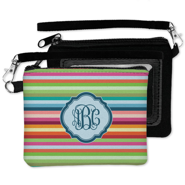 Retro Horizontal Stripes Wristlet ID Cases - MAIN