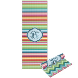 Retro Horizontal Stripes Yoga Mat - Printable Front and Back (Personalized)
