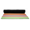 Retro Horizontal Stripes Yoga Mat Rolled up Black Rubber Backing