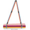 Retro Horizontal Stripes Yoga Mat Strap With Full Yoga Mat Design