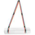 Retro Horizontal Stripes Yoga Mat Strap (Personalized)