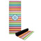 Retro Horizontal Stripes Yoga Mat with Black Rubber Back Full Print View
