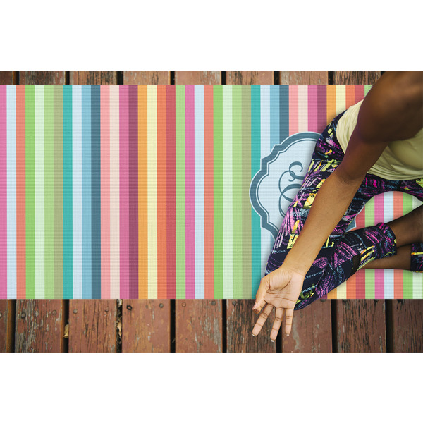 Retro Horizontal Stripes Yoga Mats - LIFESTYLE