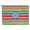 Retro Horizontal Stripes Zipper Pouch - Large - 12.5"x8.5" (Personalized)