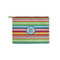 Retro Horizontal Stripes Zipper Pouch - Small - 8.5"x6" (Personalized)