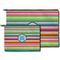 Retro Horizontal Stripes Zippered Pouches - Size Comparison