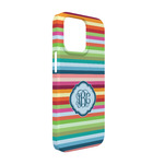 Retro Horizontal Stripes iPhone Case - Plastic - iPhone 13 Pro (Personalized)