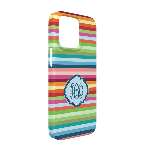 Custom Retro Horizontal Stripes iPhone Case - Plastic - iPhone 13 Pro (Personalized)