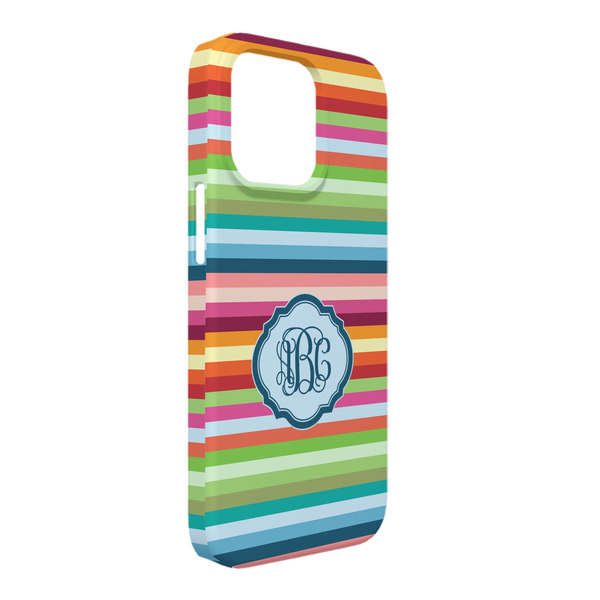 Custom Retro Horizontal Stripes iPhone Case - Plastic - iPhone 13 Pro Max (Personalized)