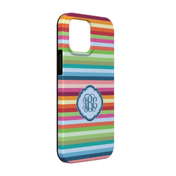 Retro Horizontal Stripes iPhone Case - Rubber Lined - iPhone 13 (Personalized)