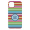 Retro Horizontal Stripes iPhone 14 Plus Case - Back