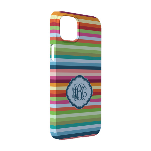 Custom Retro Horizontal Stripes iPhone Case - Plastic - iPhone 14 Pro (Personalized)