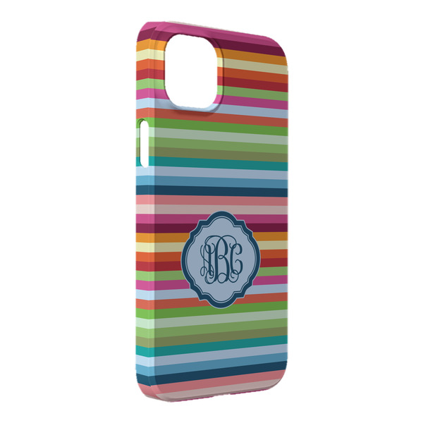 Custom Retro Horizontal Stripes iPhone Case - Plastic - iPhone 14 Pro Max (Personalized)