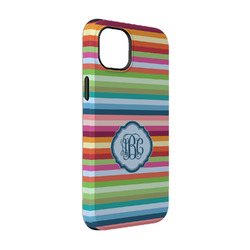 Retro Horizontal Stripes iPhone Case - Rubber Lined - iPhone 14 (Personalized)