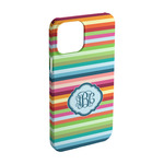 Retro Horizontal Stripes iPhone Case - Plastic - iPhone 15 (Personalized)